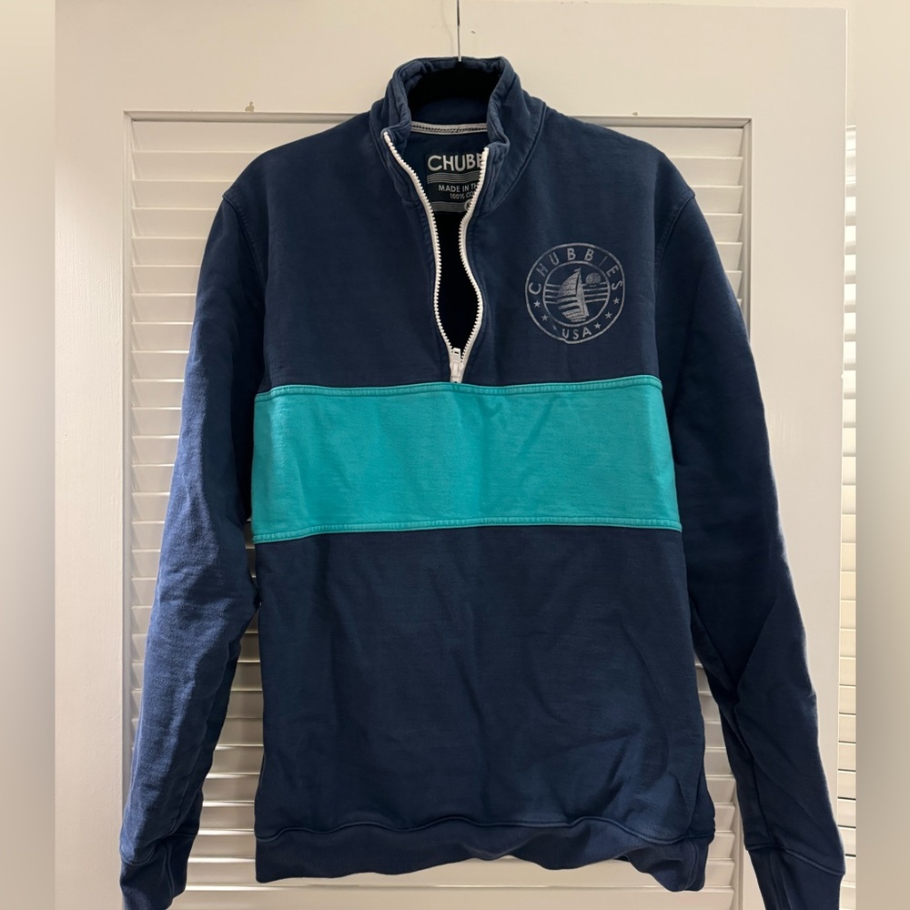 Chubbies 1/4 zip color block jacket